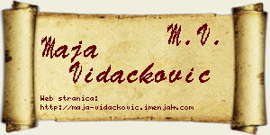 Maja Vidačković vizit kartica